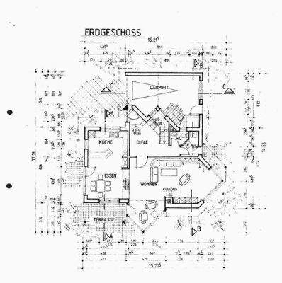 Grundriss Erdgeschoss mit Aufmaß