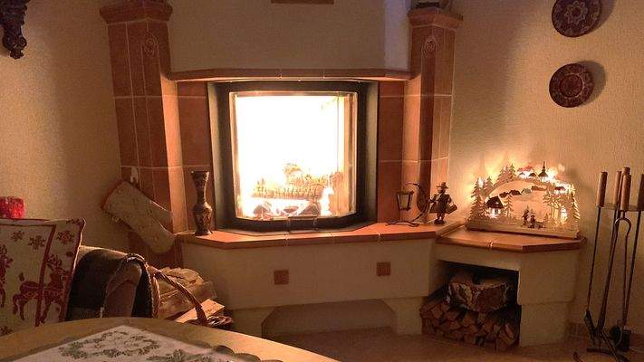Kamin im Wohnzimmer