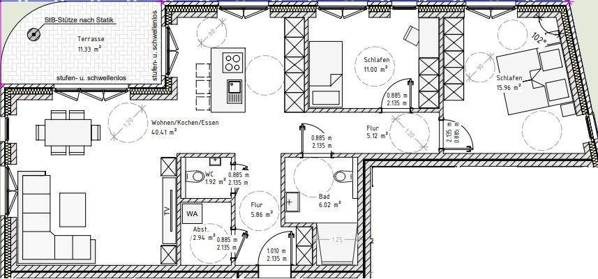 Grundriss Whg. 2 Gebäude 2