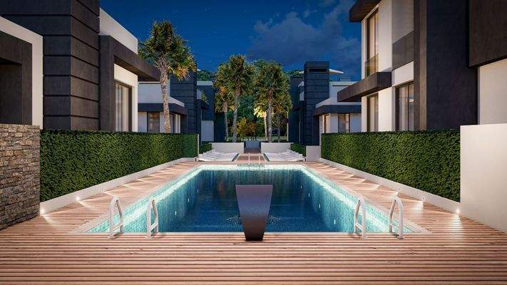 Richmond-Park-Anlage Abends.