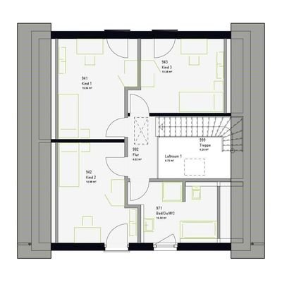 Grundriss Dachgeschoss – massa - LifeStyle 14.01