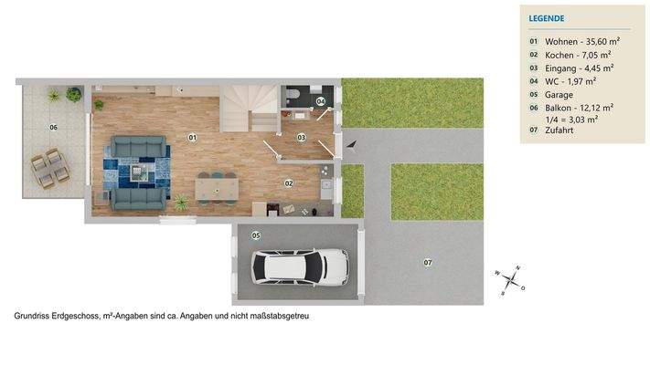 Grundriss Haus 1 Erdgeschoss