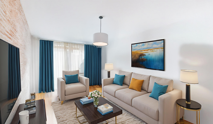 Einrichtungsbeispiel Wohnzimmer