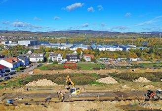 Baugebiet (hier: mit Blick in den Rheingau)