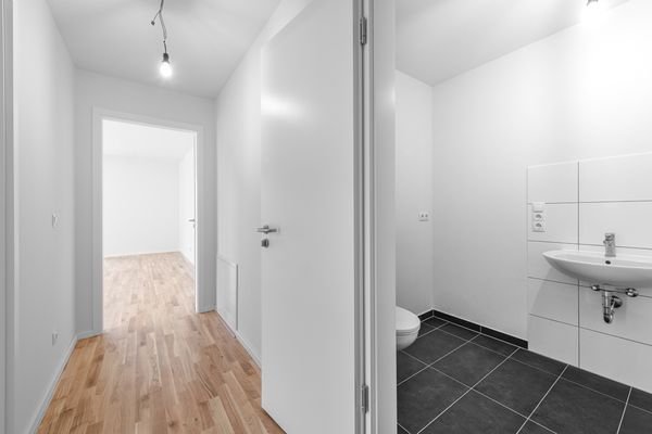 Blick ins Badezimmer