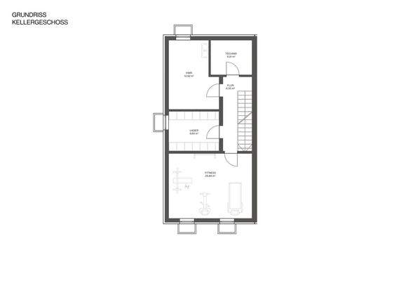 Grundriss Endhaus Kellergeschoss