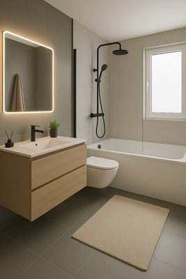 Visualisierung Badezimmer mit Badewanne