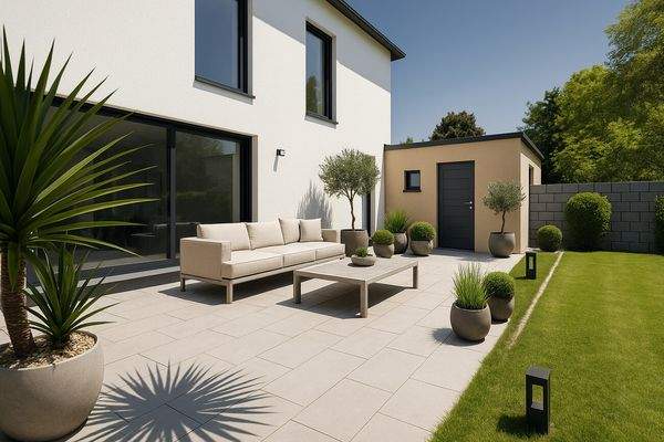 Terrasse mit Garten
