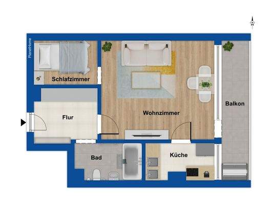 Grundriss Erdgeschosswohnung