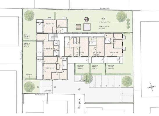 Lageplan Obergeschoss