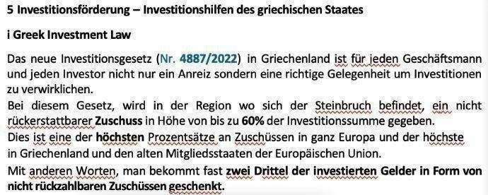 ...60% Investitionszuschüsse vom Staat 