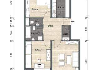 Grundriss 4. OG mit Lift