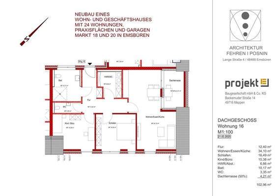 Grundriss Wohnung Nr. 16
