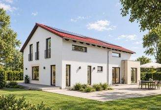 Helles Zweifamilienhaus mit sonniger Terrasse im Grünen