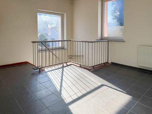 Treppe zum Sozialbereich