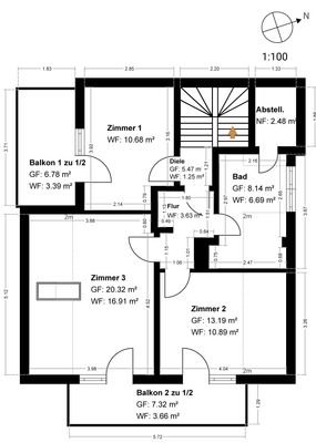 Grundriss Obergeschoss
