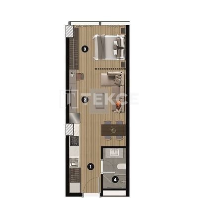 Apartments in a Compound with Pool and Security in İzmir Bornova