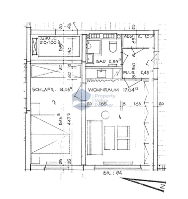 Grundriss Treppe rechts