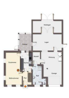 Grundriss EG Wohnhaus