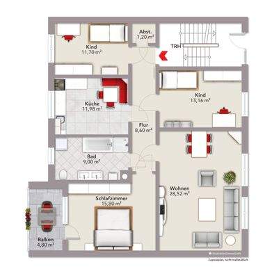 Grundriss EG (Wohnung 1-3) aufbereitet