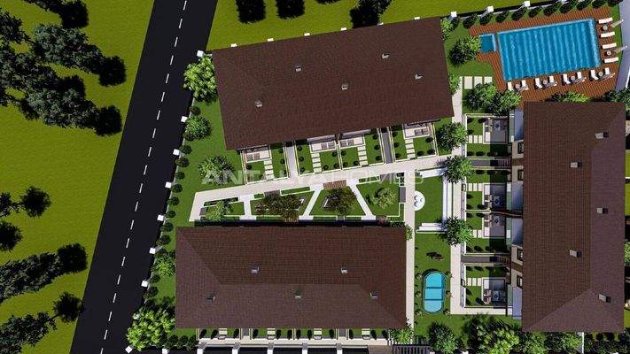 Modern Flats in a Secure Complex in Muğla Ula Esentepe