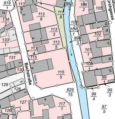 Liegenschaftskarte Bachstr. 6