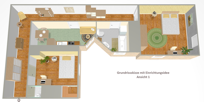 Grundrissskizze Willy-Brandt-Str 11 - Ansicht 1