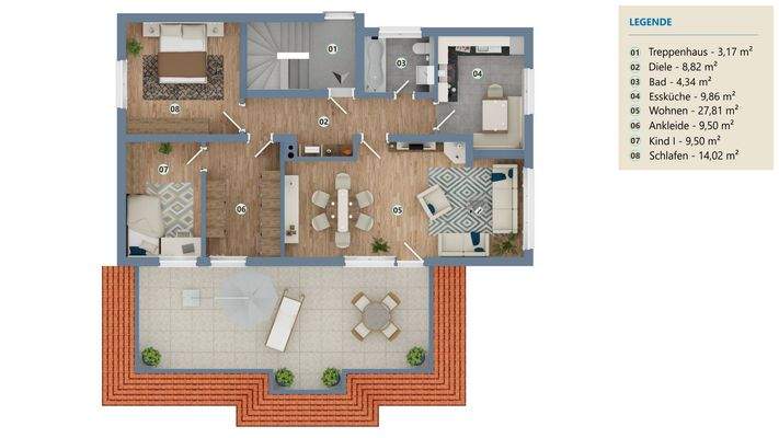 Grundriss Wohnung OG 