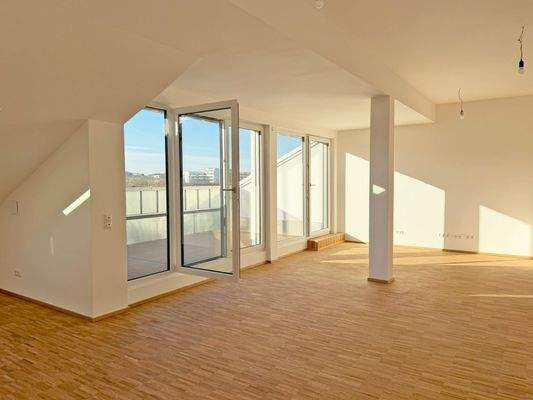 Wohnzimmer Blick zur Terrasse