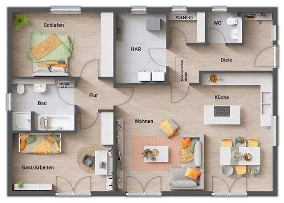 TCI V2 Grundriss Bungalow