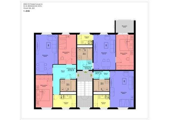 Grundriss einer Etage