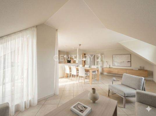 gemütliche Couchecke visualisiert