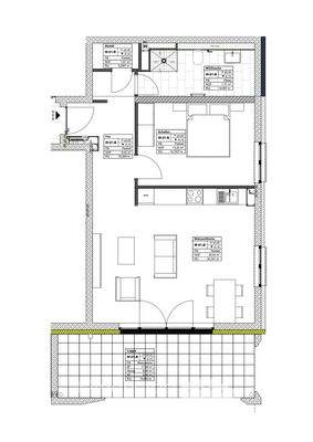 Beispiel-Grundriss: 2-Zimmer-Wohnung