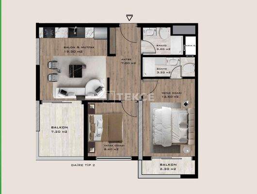 Investment 2-Bedroom Apartments in Mersin Mezitli