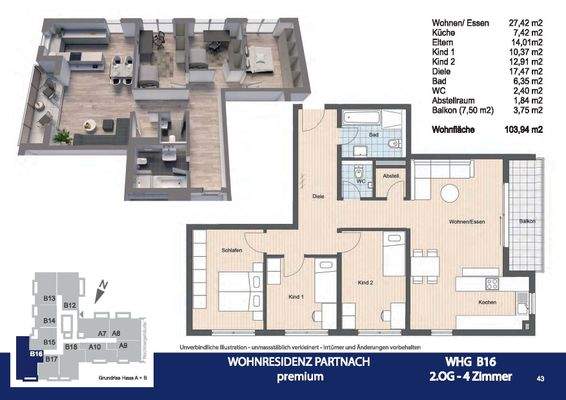 Grundriss Obergeschosswohnung