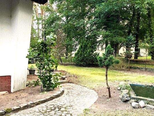 Ansicht seitlich in den Garten