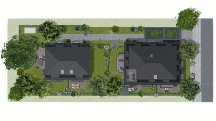 Bergerwaldstraße - Freiflächenplan Doppelhaus