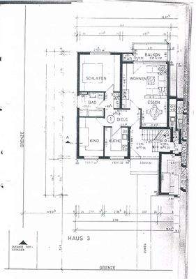 Die Grundrissskizze der Wohnung
