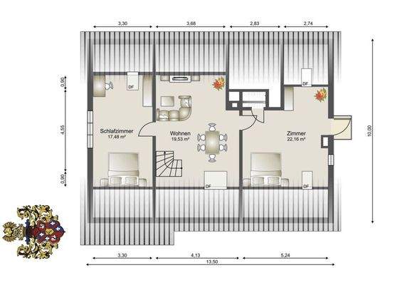Grundriss oben Expose