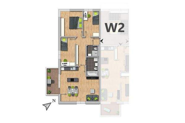 Grundriss Wohnung 2