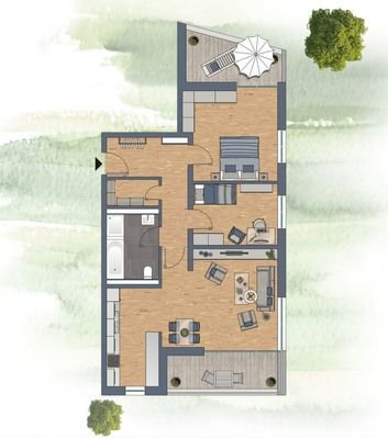 Grundriss Wohnung 3