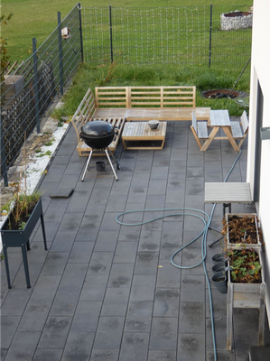 Blick auf die Terasse