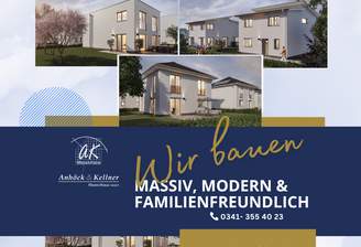 Moderne Häuser im Baugebiet