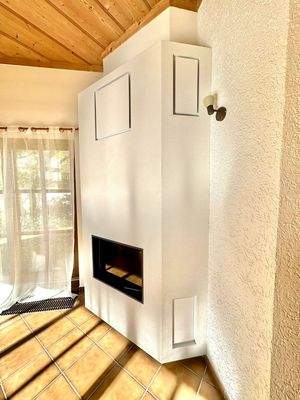 Kaminecke im Wohnbereich (neuer Kamin)