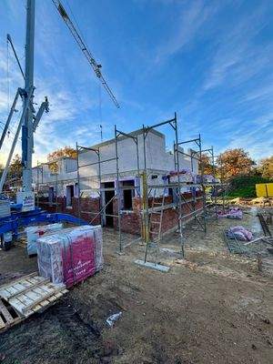 Das Doppelhaus im Bau