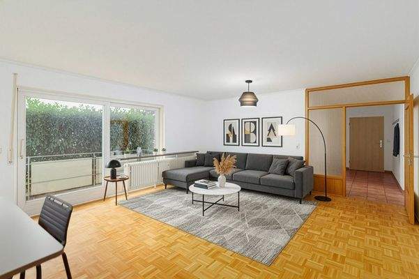 Wohnzimmer KI-Staging