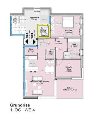 2  Genehmigungsplanung_1.OG WE 4, gr.