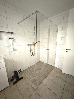 Detailaufnahme: Walk-in-Dusche