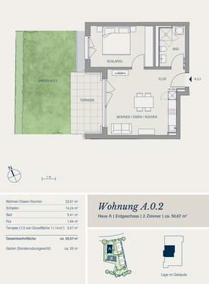 Der Grundriss Wohnung A 0.2