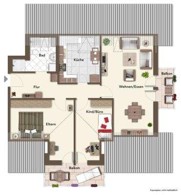 Grundriss möbliert